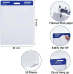 Comix Sticky Easel Pad, 25 x 30 Inches Flip Chart Paper for Teachers, Large Self Stick Easel Paper for Office School Classroom Supplies, 30 Sheets/Pad, 10 Pads/Pack