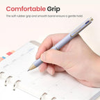Taja Gel Pens, 6 Pcs Quick Dry Navy Gel Ink Pens, 0.5mm Fine Point Smooth Writing Pens for Journaling and Note Taking, Cute Aesthetic Pens for Women & Men-Navy Ink