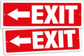 iSYFIX Exit Signs - 2 Pack 12x4 Inch Directional Left Arrow Signs, 40 mil Polystyrene Plastic, UV Laminated, Scratch & Fade Resistant, Waterproof - Ideal for Office, Theater, School, Business
