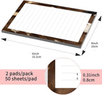 SXboxing Sticky Notes 4X6 Inches, 2 Pack Large Cute Self-Stick Pads, Bright Funny Memo Pads Easy to Stick for Home, Office Retro Brown Cowhide
