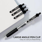 ParKoo Black Gel Pens, 100 Pack Quick Dry Retractable Medium Point 0.7mm Rollerball Gel Ink Pens Smooth Writing with Comfort Grip for Middle and High School Office Home