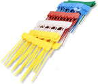 Waterproof Shipping Tags, Multi-Color Self Locking Nylon Writable Marker Ties Luggage Identification Tags, Plastic Straps Label Mark Tag, Seal Tags Zip Tie for Labeling 100pcs