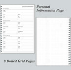 Daily Planner Undated - B5 To Do List Notebook Hourly Schedules, Spiral Appointment Planner for Women and Men, PVC Hardcover, Inner Pocket, Elastic Closure, 7" x 10", Grey