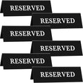 6 Pieces Plastic Reserved Table Sign Table Tent Wedding Guest Reservation Seat Sign for Restaurant Wedding Chairs