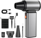 Air Duster - 130000 RPM Super Power, Compressed Air Duster & Mini Vacuum, 7500 mAh Rechargeable Battery, Wireless & Rechargeable for Car/Home