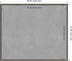Amanti Art Grey Framed Magnetic Board 41x49 Oversize Vision Board for use with Magnets, 100% Metal Sheet to Display Items as Office Decor or for Home Organization in mudroom, Kitchen or Kids Room