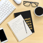 Mhfpl Inappropriate Comments to Make in Serious Situations Black Golden Spiral Blank Notebook, Humor Saying Sarcastic Gifts for Employee, Work Gag Gifts for Colleague Team Member Staff Friends