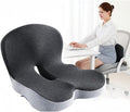 Orthopedic Cushion for Office Chair and Car, Memory Foam Seat Cushion with Lumbar Support Pillow, Instant Relieve Pressure on Back, Hips, Tailbone, Improves Sitting Posture (1, Mixed Colors)