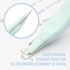 Professional Magnetic Staple Remover Puller Staples Remover Staple Removal Tool for School Office Home 5 Pack (Purple/Blue/Light Green/Orange/Pink)