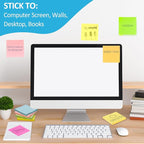 48 Pack 2400 Sheets Sticky Notes 3x3, 8 Colors Sticky Note Pads, Colored Sticky Notes Bulk Postits Notes for Office, School, and Home Supplies, 50 Sheets/pad