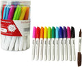 S & E TEACHER'S EDITION 24 Pcs Dry Erase Markers, 12 Assorted Colors with Low-Odor Ink, Fine Tips Whiteboard Markers, for School, Office, Home