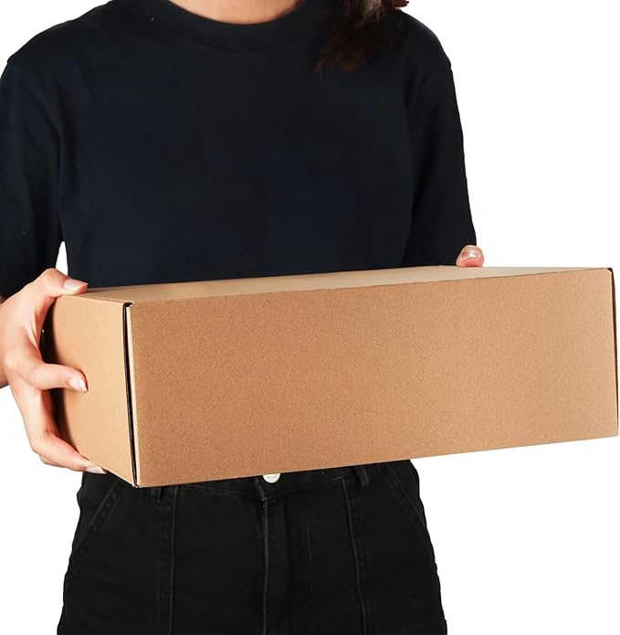 PHAREGE 12x9x4 inch Shipping Boxes 6 Pack Brown, Tab Lock Tuck Top Mailer Boxes for Packaging Small Business, Medium Cardboard Gift Boxes for Wrapping Mailing Present
