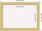 Amanti Art White Cork Board for Wall, 29x41 Vision Board with Gold Frame, Large Corkboard Office Decor for Home Organization, Traditional Corkboard Pinboard to Display Items for Home Organization