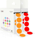 PARLAIM 2 Rolls 2000PCS 3/4" Round Circle Color-Code Dot Stickers,2 Color Style Colorful Coding Label Sticker for Home Office Classroom(Orange+Red)