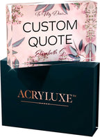 Custom Acrylic Sign Personalized, Custom Desk Name Plate, 18 Styles, (4"x6"), With Gift Box, USA Made by Acryluxe. (Glowing)