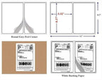 BESTEASY 200 Round Corner Half Sheet Self Adhesive Shipping Labels for Laser and Ink Jet Printers, White Blank (100 Sheets, 200 Labels)