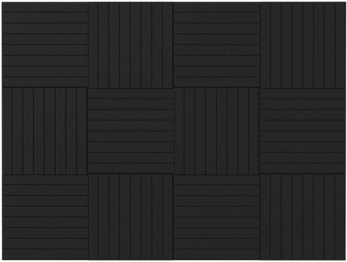 Baysola Large Cork Boards for Walls – 48 x 36 Self Adhesive Felt Wall Tiles, Ideal for Office Black Bulletin Board, Easy to Install Pin Board Photo Board Dart Board Wall Protectors