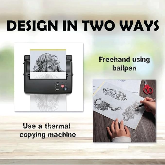 Tattoo Transfer Paper - Yuelong 100 Sheets Tattoo Stencil Paper Thermal Stencil Paper 4 Layers A4 Size DIY Tattoo Tracing Paper for Tattoo Transfer Kit Tattoo Supplies