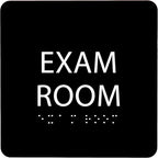 ADA CENTRAL SIGNS - 6" X6" Exam Room Sign - ADA Compliant Tactile Graphics Grade 2 Braille Text Acrylic Wall Signs - Educational Institution Directional Assistance Test Center Door Sign for Schools