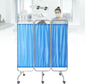 Portable Medical Privacy Screen, Medical Privacy Screen on Wheels, Rolling Medical Room Divider for Hospitals Clinics Bedrooms Beauty Salon (Blue, 3 Panel)