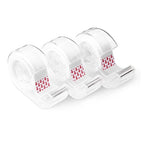 Amazon Basics Matte Finish Tape with Dispenser, Invisible Tape, 3/4" x 300"(8.33 Yards), 3-Pack, Transparent