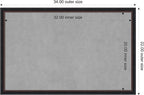 Amanti Art Black Framed Magnetic Board 22x34 Large Vision Board for use with Magnets, 100% Metal Sheet to Display Items as Office Decor or for Home Organization in mudroom, Kitchen or Kids Room