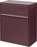 Wall Mount Mailbox - Large, Anti-Theft Locking Mailbox, Weatherproof Mailboxes for Outside The House, 18.5" H x 15" L x 7.5" D - (Malbec)