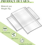 72 Pieces Clear Plastic Adhesive Shelf Tag & Price Label Holders for Supermarket, School, Library, Mailbox & Storage Bins(2.4 x 1.6 Inch)
