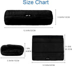 SPRING SEAON Wheelchair Armrest Covers 2 Pack Soft Memory Foam Wheelchair armrest Pads Wicking Washable for Office Transport Chair (Black)