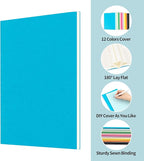 ALKALO 24 Pack Colorful Blank Notebooks for writing, Journals Bulk, A5 Composition Books, 8.3x5.5 Inch, 60 Pages, 30 Sheets Sketchbooks for Office School Travel Supplies (Blank-24 pack, 12 Colors)