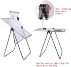Dry Erase Board with Stand, Double Sided Magnetic Whiteboard, 24 x 36 Portable Height Adjustable White Board with Aluminium Frame