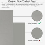 Fuxi Toned Gray Sketchbook 8.5x11, 60 Sheets (85lb/150gsm) Spiral Bound, Hardcover, Artist Sketch Pads for Drawing for Adults with Pencil, Charcoal, Colored Pencils for Artists & Students, Classroom.