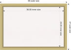 Amanti Art White Cork Board for Wall, 27x39 Vision Board with Gold Frame, Large Corkboard Office Decor for Home Organization, Casual Corkboard Pinboard to display items for home organization
