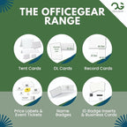 OfficeGear Shelf Edge Labels (350 Pack) 38x105mm Custom Printable A4 Card for Retail Barcodes, Price Stickers, Product Info with Template