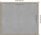 Amanti Art Silver Framed Magnetic Board 42x50 Oversize Vision Board for use with Magnets, 100% Metal Sheet to Display Items as Office Decor or for Home Organization in mudroom, Kitchen or Kids Room