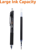 Amazon Basics Gel Pens Fine Point Smooth Writing Pens, Retractable, Black, 0.7mm, 12 Pack