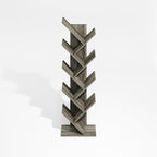 Furinno Tree Book Shelf, 9-Tier Bookshelf, Tree Bookcase for Room Decor, 8.4 x 15.7 x 50.9, for Living Room, Bedroom, Home Office, Grey Oak