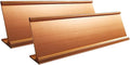 2" x 8" Aluminum Desk Name Plate Holder, Office Business Desk Sign Holder Desktop 2 Pack (Rose Gold)