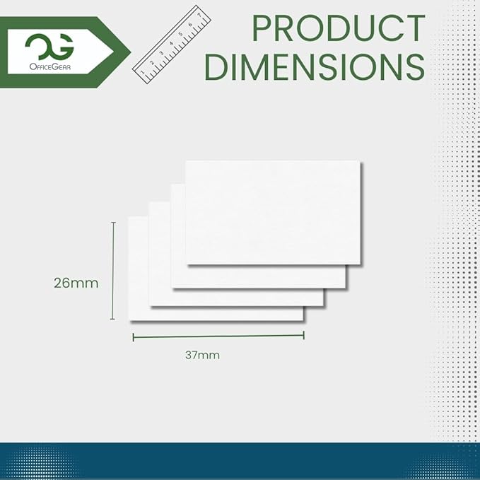 OfficeGear Shelf Edge Barcode Price Ticket Labels 64-up [25 Sheets - 1600 Pack] 37x26mm Custom Printable A4 Card Micro Perforated Non-Adhesive Merchandise Tag with Free Downloadable Design Template