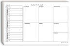 Weekly TO DO List Notepads (2 Pack, 50 Pages Each) Task Pad Planner w/Daily Checklist, Priority ToDo & Note Sections. Desk Notebook Pad to Organize Office. 8.5 X 5.5, A5 Sheets. Made in the USA.