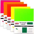 JAM PAPER Return Address Labels - Standard Mailing - 1 x 2 5/8 - Assorted Neon Colors - 600 Shipping Labels/Pack