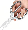Kitchen Scissors All purpose, Have duty Stainless Steel Cooking Shears for Cutting Meat,Chicken, Poultry, Fish, Herbs, Seafood Scissors with Comfort Grip siver