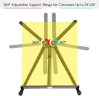 MEEDEN Tabletop Easels, Metal Easel Stand for Painting & Display, Aluminum Desktop Art Painting Easel, Foldable Portable Paint Easel Tripod Stand for Canvas, Paintings, Photos, Books, Signs