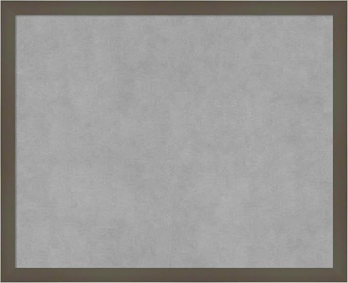 Amanti Art Grey Framed Magnetic Board 17x21 Small Vision Board for use with Magnets, 100% Metal Sheet to Display Items as Office Decor or for Home Organization in mudroom, Kitchen or Kids Room