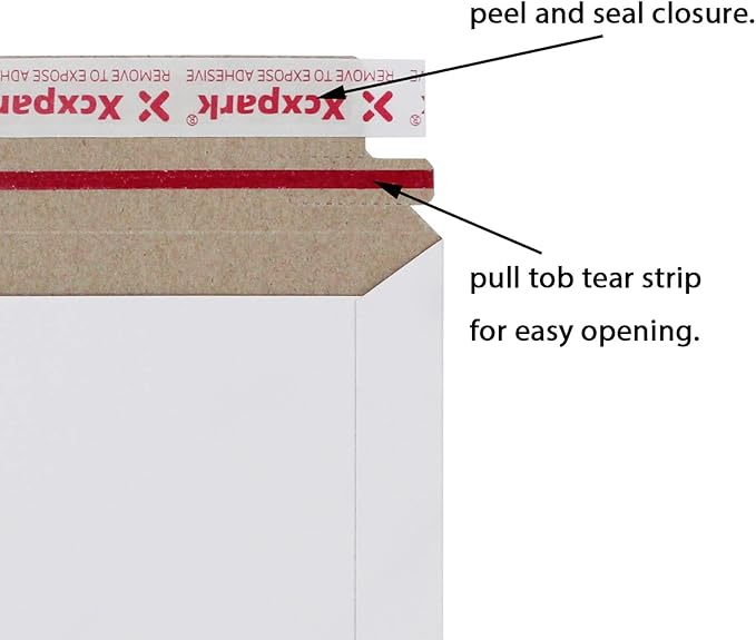 Xxcxpark 20 Pack Rigid Mailers, 7.5x9.5 inches Self Seal Photo Document Mailers Premium Cardboard Keep Flat Envelopes for Photos, Pictures, Papers, Files, CD