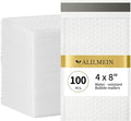 Alilmein 4×8" Inch Bubble Mailers 100 Pack Small Bubble Mailers Waterproof Padded Envelopes Self Seal Adhesive Shipping Bags for Mailing Cards Jewelry Makeup and Small Business Packaging