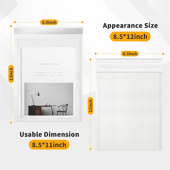 skardeco Bubble Mailers 8.5x11inch 40Pack White Bubble Mailers Self-Seal Padded Mailing Envelopes Bubble Opaque Padded Mailer for Small Businesses to Package and Mail Jewelry Cosmetics#2
