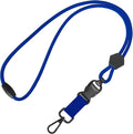 Fishent Breakaway Neck Lanyards for ID Badges, Adjustable Sturdy Round Cord Heavy Duty Key Lanyard with Detachable Buckle for Men Women Car Keys Card Holder(Royal Blue)