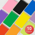 Dynta Pocket Notebook Bulk 60 Packs, 3x5 Inch Small Notepad Top Bound With Lined Pages, 10 Vibrant Colored Mini Spiral Notebooks 60Sheets/120Pages (80GSM), Memo Pads for Home, School, College, Office