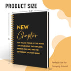 Mhfpl Coworker Funny Spiral 160 Pages Blank Notebook, Coworker Notebook Gifts, Retirement Gifts, Goodbye Gifts (New Chapter)